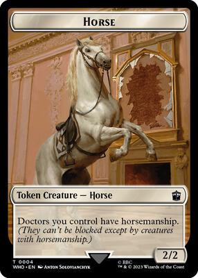 Magic: The Gathering - Universes Beyond: Doctor Who - Horse // Soldier Double-Sided Token - Normal