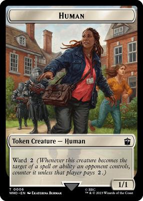 Magic: The Gathering - Universes Beyond: Doctor Who - Human (0006) // Fish Double-Sided Token - Normal