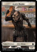Magic: The Gathering - Universes Beyond: Doctor Who - Alien Rhino // Alien Warrior Double-Sided Token - Normal