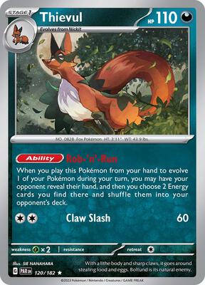 Pokemon SV04: Paradox Rift Thievul - Anime Card Craze
