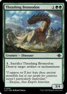 Magic: The Gathering - The Lost Caverns of Ixalan - Thrashing Brontodon - 216 - Normal
