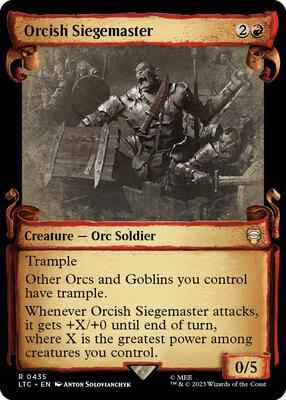 Magic: The Gathering - Commander: The Lord of the Rings: Tales of Middle-earth - Orcish Siegemaster (Showcase Scrolls) - Rare - Foil