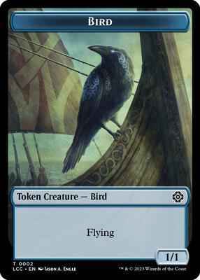 Magic: The Gathering - Commander: The Lost Caverns of Ixalan - Bird // Merfolk (0003) Double-Sided Token - 2 // 3 - Normal