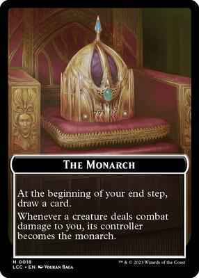 Magic: The Gathering - Commander: The Lost Caverns of Ixalan - The Monarch // Dinosaur Double-Sided Token - 18 // 10 - Normal