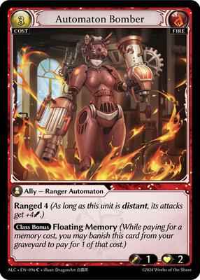 Grand Archive TCG - Alchemical Revolution - Automaton Bomber - 96 - Normal