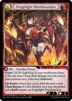 Grand Archive TCG - Alchemical Revolution - Forgelight Shieldmaiden - 110 - Normal