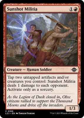 Magic: The Gathering - The Lost Caverns of Ixalan - Sunshot Militia - 168 - Normal