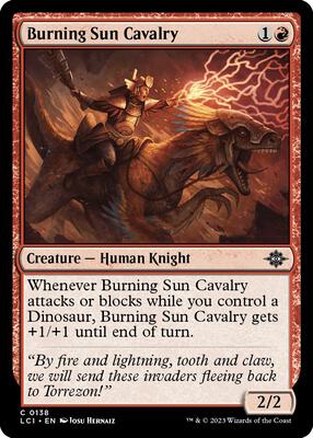 Magic: The Gathering - The Lost Caverns of Ixalan - Burning Sun Cavalry - 138 - Foil