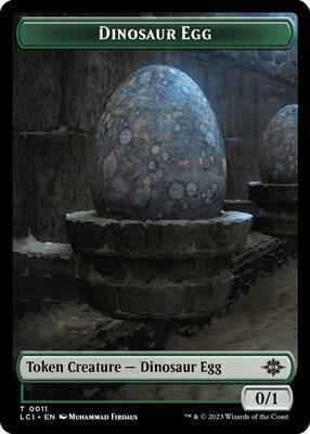 Magic: The Gathering - The Lost Caverns of Ixalan - Dinosaur Egg // Dinosaur (0010) Double-Sided Token - 11 // 10 - Normal
