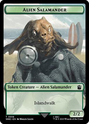 Magic: The Gathering - Universes Beyond: Doctor Who - Alien Salamander // Mutant Double-Sided Token - Normal