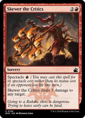 Magic: The Gathering - Ravnica Remastered - Skewer the Critics - Normal - Anime Card Craze