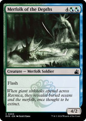 Magic: The Gathering - Ravnica Remastered - Merfolk of the Depths - Common - Normal