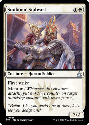 Magic: The Gathering - Ravnica Remastered - Sunhome Stalwart - Normal - Anime Card Craze
