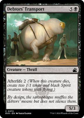 Magic: The Gathering - Ravnica Remastered - Debtors' Transport - Normal - Anime Card Craze