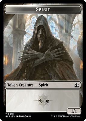 Magic: The Gathering - Ravnica Remastered - Spirit Token (0018) - Normal - Anime Card Craze