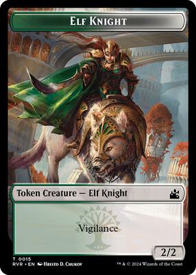 Magic: The Gathering - Ravnica Remastered - Elf Knight Token - Normal - Anime Card Craze