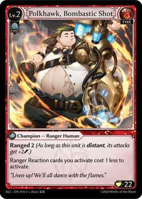 Grand Archive TCG - Alchemical Revolution - Polkhawk, Bombastic Shot - 16 - Normal