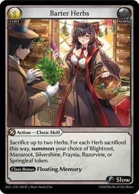 Grand Archive TCG - Alchemical Revolution - Barter Herbs - 45 - Normal