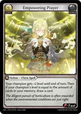 Grand Archive TCG - Alchemical Revolution - Empowering Prayer - 51 - Normal