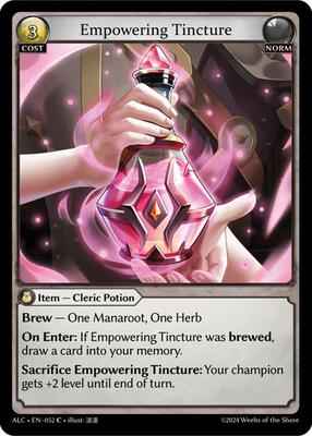 Grand Archive TCG - Alchemical Revolution - Empowering Tincture - 52 - Normal