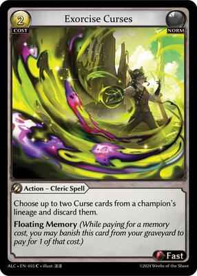Grand Archive TCG - Alchemical Revolution - Exorcise Curses - 55 - Normal