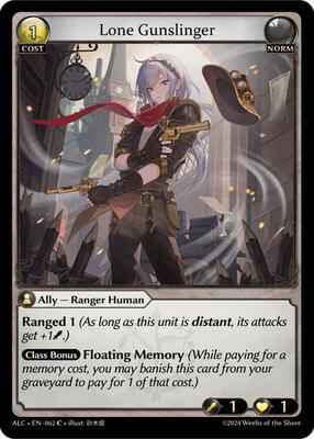 Grand Archive TCG - Alchemical Revolution - Lone Gunslinger - 62 - Normal