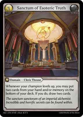 Grand Archive TCG - Alchemical Revolution - Sanctum of Esoteric Truth - 74 - Normal