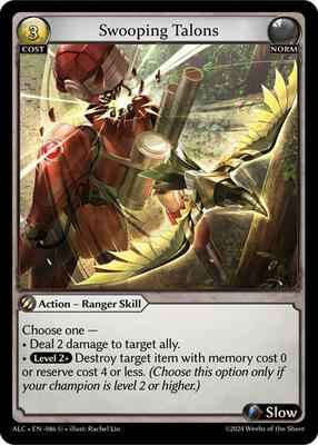 Grand Archive TCG - Alchemical Revolution - Swooping Talons - 86 - Normal