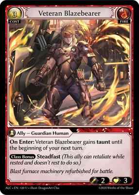 Grand Archive TCG - Alchemical Revolution - Veteran Blazebearer - 120 - Normal