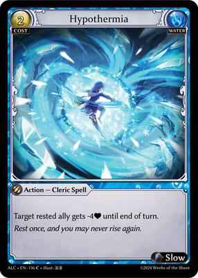 Grand Archive TCG - Alchemical Revolution - Hypothermia - 136 - Normal