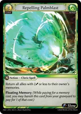 Grand Archive TCG - Alchemical Revolution - Repelling Palmblast - 165 - Normal