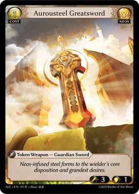 Grand Archive TCG - Alchemical Revolution - Aurousteel Greatsword - 191 - Normal