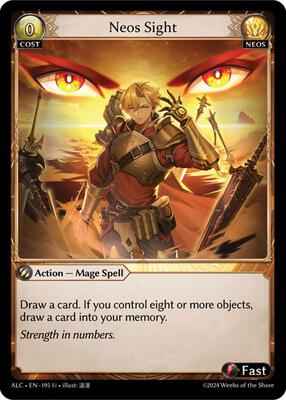 Grand Archive TCG - Alchemical Revolution - Neos Sight - 195 - Normal