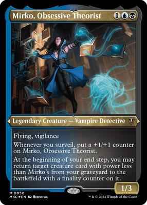 Magic: The Gathering - Commander: Murders at Karlov Manor - Mirko, Obsessive Theorist (Display Commander) - Thick Stock - Foil