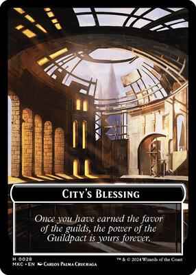 Magic: The Gathering - Commander: Murders at Karlov Manor - City's Blessing // Human Soldier Double-Sided Token - Normal