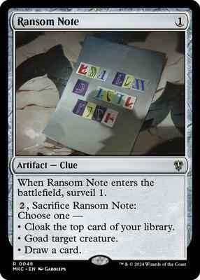 Magic: The Gathering - Commander: Murders at Karlov Manor - Ransom Note (0048) - Normal
