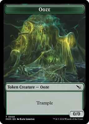 Magic: The Gathering - Murders at Karlov Manor - Ooze // A Mysterious Creature Double-Sided Token - Normal
