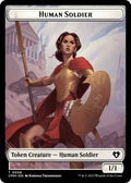 Magic: The Gathering - Commander Masters - Human Soldier // Knight Double-Sided Token - Normal