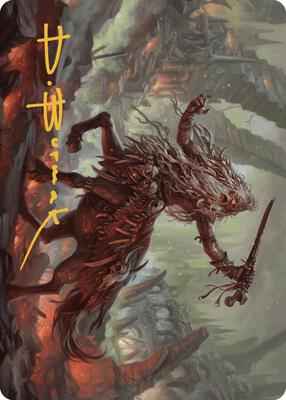 Magic: The Gathering - Art Series: Murders at Karlov Manor - Yarus, Roar of the Old Gods Art Card (24/49) (Gold-Stamped Signature) - Normal