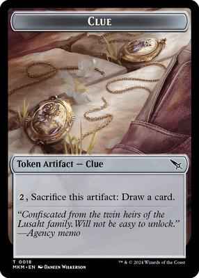 Magic: The Gathering - Murders at Karlov Manor - Clue (0018) // A 0045 Double-Sided Token - Normal