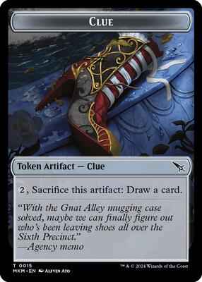 Magic: The Gathering - Murders at Karlov Manor - Clue (0015) // A 0042 Double-Sided Token - Normal