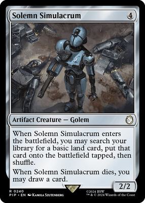 Magic: The Gathering - Universes Beyond: Fallout - Solemn Simulacrum - Normal - Anime Card Craze