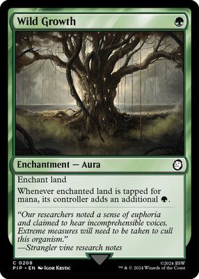Magic: The Gathering - Universes Beyond: Fallout - Wild Growth - Normal - Anime Card Craze