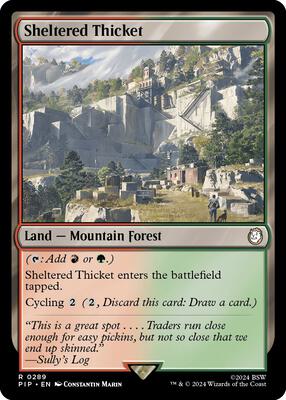 Magic: The Gathering - Universes Beyond: Fallout - Sheltered Thicket - Normal - Anime Card Craze