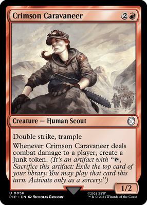 Magic: The Gathering - Universes Beyond: Fallout - Crimson Caravaneer - Normal - Anime Card Craze