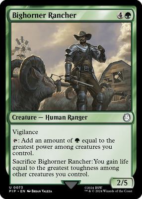 Magic: The Gathering - Universes Beyond: Fallout - Bighorner Rancher - Normal - Anime Card Craze