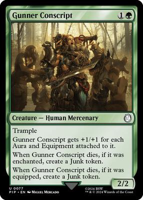 Magic: The Gathering - Universes Beyond: Fallout - Gunner Conscript - Normal - Anime Card Craze