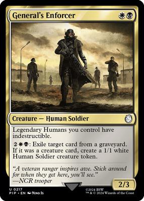 Magic: The Gathering - Universes Beyond: Fallout - General's Enforcer - Normal - Anime Card Craze