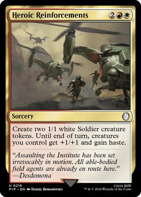 Magic: The Gathering - Universes Beyond: Fallout - Heroic Reinforcements - Normal - Anime Card Craze