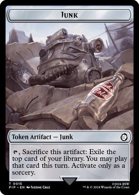 Magic: The Gathering - Universes Beyond: Fallout - Junk // Squirrel Double-Sided Token - Normal - Anime Card Craze